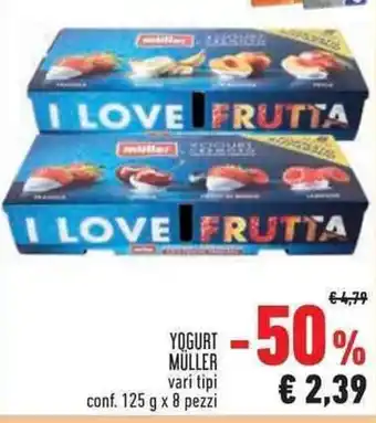 Conad Superstore YOGURT MÜLLER conf. 125 g x 8 pezzi offerta