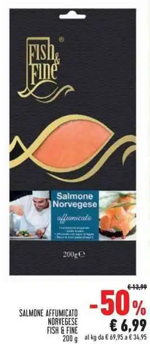 Conad Superstore SALMONE AFFUMICATO NORVEGESE FISH & FINE 200 g offerta