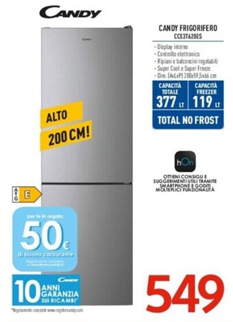 Elettrosintesi CANDY FRIGORIFERO CCE3T620ES offerta