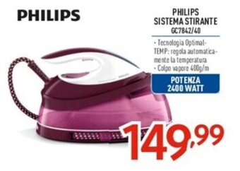 Elettrosintesi PHILIPS SISTEMA STIRANTE GC7842/40 offerta