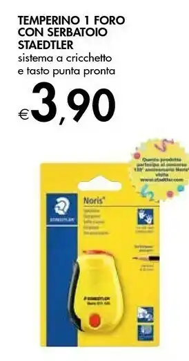 Bennet Staedtler Temperino 1 Foro Con Serbatoio offerta