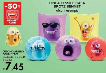 Bennet Cuscino Arredo Double Face offerta