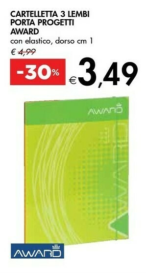 Bennet Award Cartelletta 3 Lembi Porta Progetti offerta