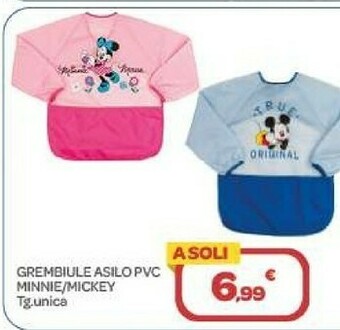 Bimbo Store Grembiule Asilo PVC Minnie/ Mickey offerta