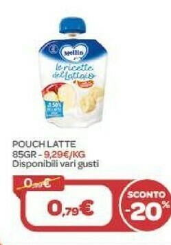 Bimbo Store Mellin Pouch Latte 85gr offerta