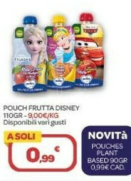 Bimbo Store Mellin Pouch Frutta Disney 110gr offerta