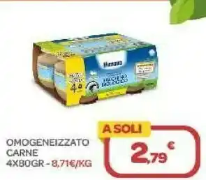 Bimbo Store Humana Omogeneizzato Carne 4x80gr offerta