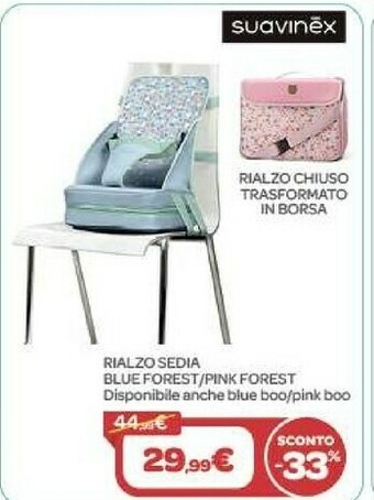 Bimbo Store Suavinex Rialzo Sedia Blue Forest/ Pink Forest offerta