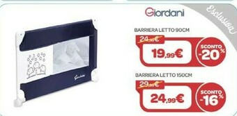 Bimbo Store Giordani Barriera Letto 90cm offerta