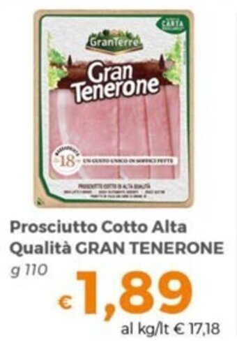 Tocal Prosciutto Cotto Alta Qualità GRAN TENERONE g 110 offerta