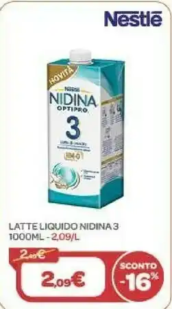 Bimbo Store Nestle Latte Liquido Nidina 3 1000ml offerta