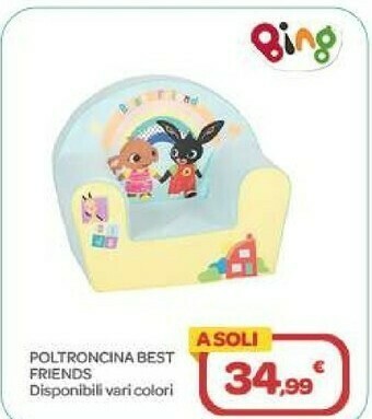 Bimbo Store Bing Poltroncina Best Friends offerta