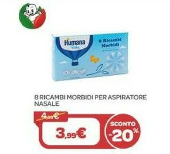 Bimbo Store Humana 8 Ricambi Morbidi Per Aspiratore Nasale offerta
