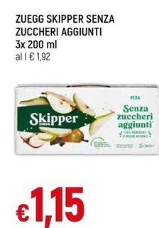 Famila Zuegg skipper senza zuccheri aggiunti 3x offerta