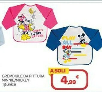 Bimbo Store Grembiule Da Pittura Minnie/ Micky offerta