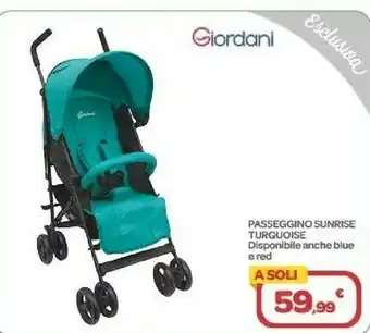 Bimbo Store Giordani Passeggino Sunrise Turquoise offerta