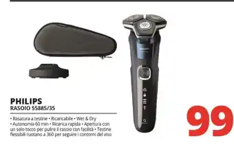 Comet Philips rasoio 55885/35 offerta