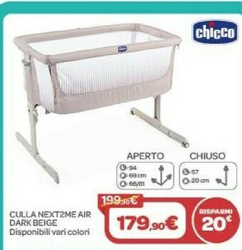 Bimbo Store Chicco Culla Next2Me Air Dark Beige offerta