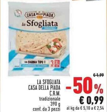 Conad Superstore LA SFOGLIATA CASA DELLA PIADA - C.R.M. tradizionale 390 g offerta
