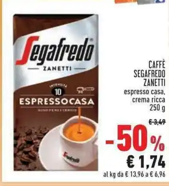 Conad Superstore CAFFÈ SEGAFREDO ZANETTI espresso casa, crema ricca 250 g offerta