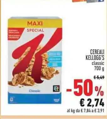 Conad Superstore CEREALI KELLOGG'S classic 700 g offerta
