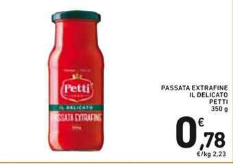 Spazio Conad PASSATA EXTRAFINE IL DELICATO PETTI 350 g offerta