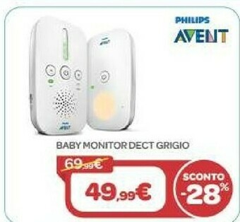 Bimbo Store Philips Baby Monitor Dect Grigio offerta