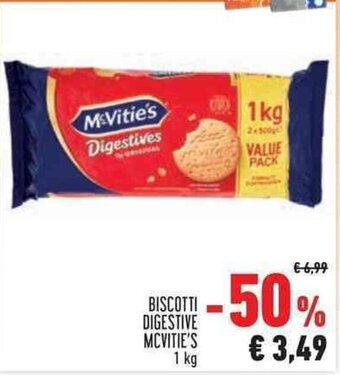 BISCOTTI DIGESTIVE MCVITIE'S 1 kg