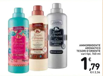 Spazio Conad AMMORBIDENTE AROMATICO TESORI D'ORIENTE vari tipi, 760 ml offerta