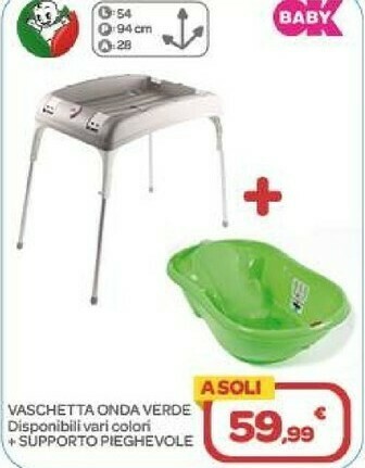 Bimbo Store OkBaby Vaschetta Onda Verde offerta