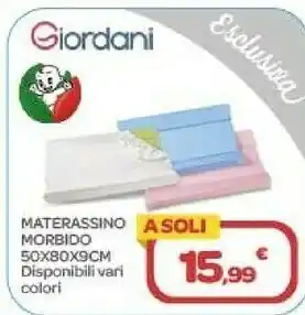 Giordani Materassino Morbido 50x80x90Cm