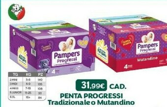 Bimbo Store Pampers Penta Progressi Tradizionale offerta