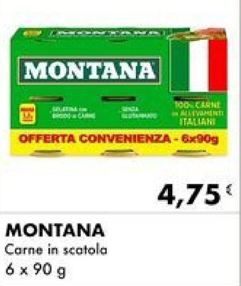 Iper Tosano MONTANA Carne in scatola 6 x 90 g offerta