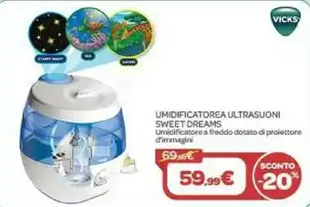 Vicks Umidificatorea Ultrasuoni Sweet Dreams