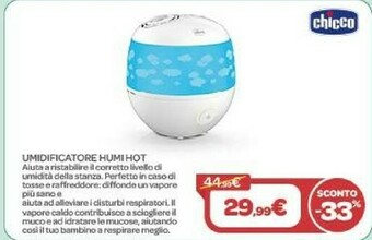 Bimbo Store Chicco Umidificatore Humi Hot offerta