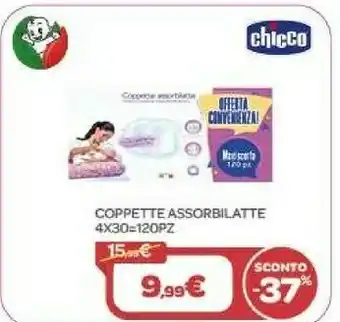 Bimbo Store Chicco Coppette Assorbilatte 120Pz offerta