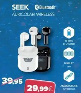 Euronics cellularline SEEK AURICOLARI WIRELESS offerta
