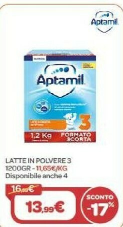 Bimbo Store Aptamil Latte In Polvere 3 1200gr offerta