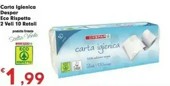 Despar Carta Igienica Despar Eco Rispetto offerta