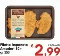 Despar Amadori Filetto Impanato 250g offerta