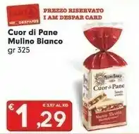 Despar Mulino Bianco Mulino Bianco - Cuor di Pane 325 g(ml) offerta