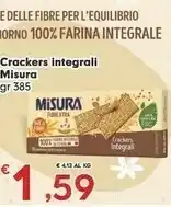Despar Misura Fibrextra Crackers Integrali 385 G(ml) offerta