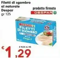 Despar Despar Filetti Di Sgombro Al Naturale offerta