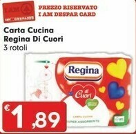 Despar Regina Carta Cucina Di Cuori offerta