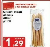 Despar Alfieri - Grissini Stirati Al Mais offerta