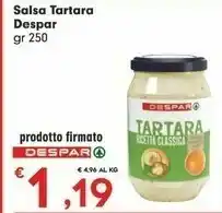 Despar Despar Salsa Tartara offerta