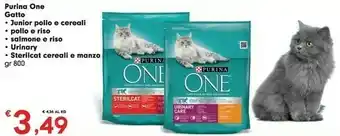 Despar Purina One Gatto Junior Pollo E Cereali 800 G offerta