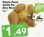 Eurospar Alce Nero Patate Pasta Gialla Bio offerta