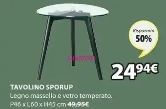JYSK Tavolino Sporup offerta