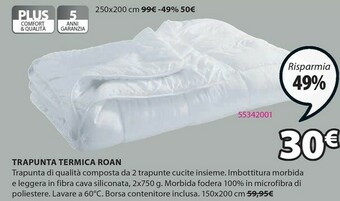 JYSK Trapunta Termica Roan offerta